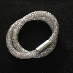 Swarovski Stardust Silver Tone Wrap Bracelet